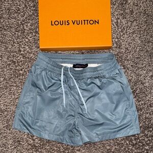 Louis Vuitton Light  Blue Men's Swim Trunks like brand new medium